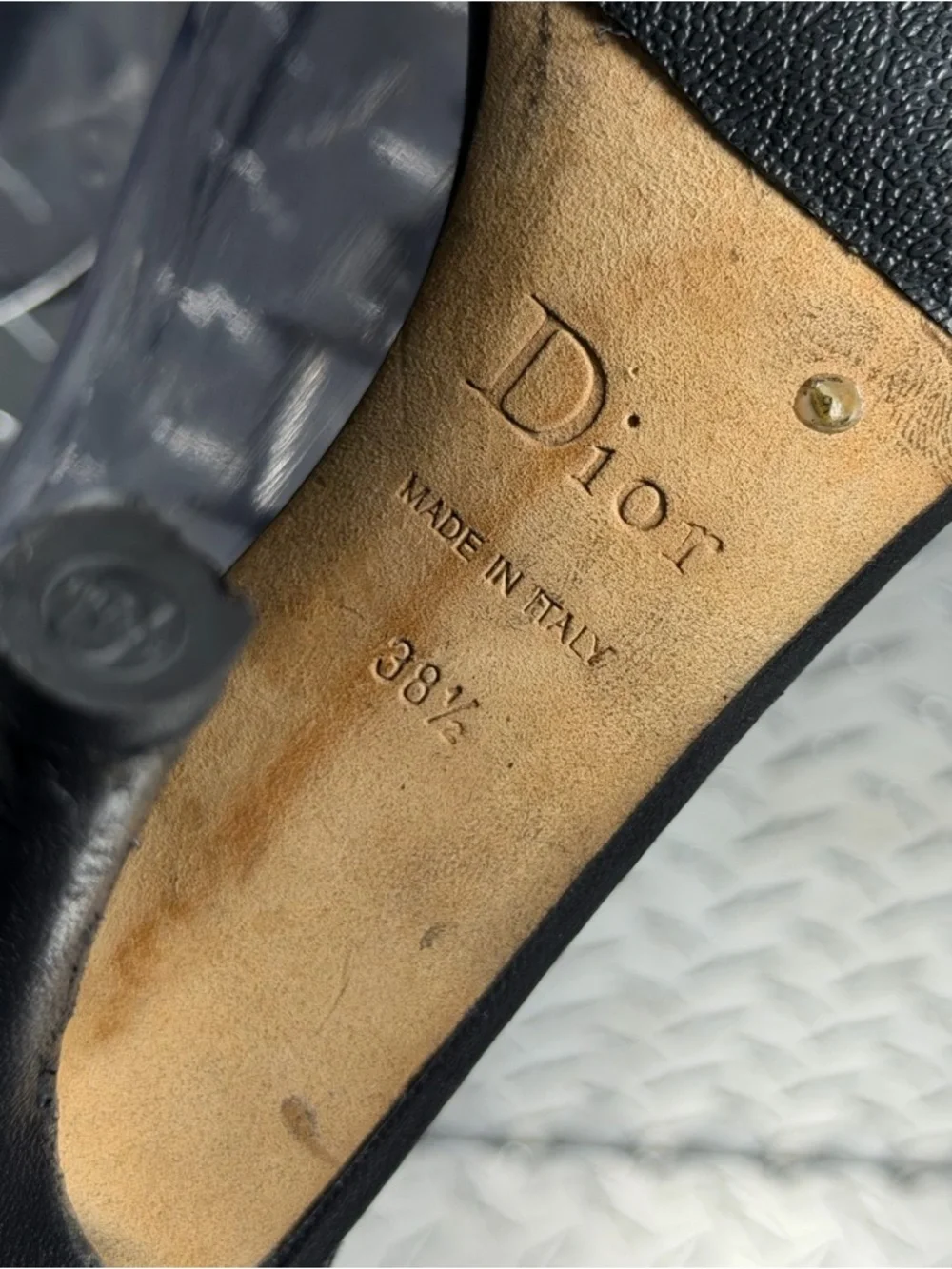 Dior Vintage Logo Spell Out Heels in Black 38.5 - Picture 5 of 7